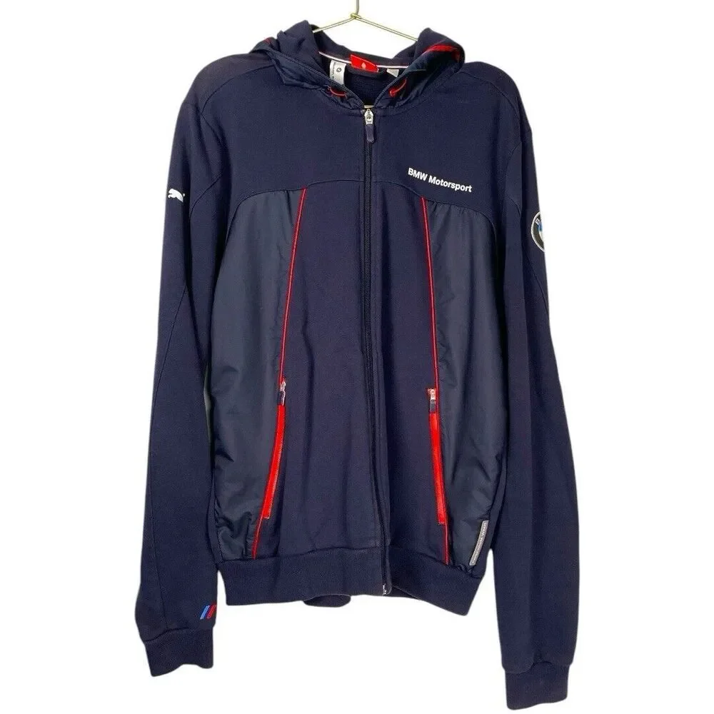 Puma BMW Motorsport‎ Street Woven Jacket  Blue Men Full Zip Size M WP161